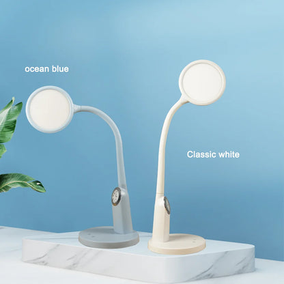 Eye-care LED desk lamp with quartz clock Dimming LED desk lamp for study Eye-care desk lamp with quartz clock Dimming LED desk lamp for study